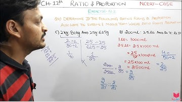 Q4) Ex-12.2 Class 6 Maths Chapter 12 Ratio And Proportion | Class 6 Maths CBSE NCERT By Deepak