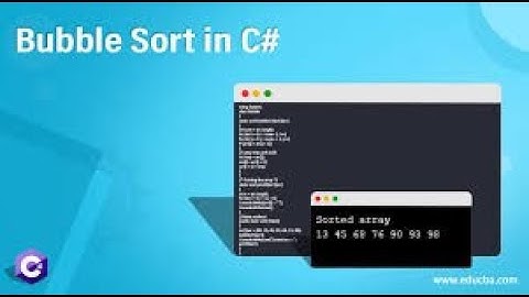 Bubble sort algorithm in C# | #bubblesort #algorithm #sort