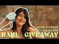 Huge korean skincare haul  giveaway alert