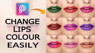 Realistic Lipstick in PicsArt | EASY Way To Change Lips Color in PicsArt | #Shorts screenshot 4