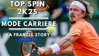 TOP SPIN 2K25 - CARRIERE - La Francis Story lv 7-9 - FR -