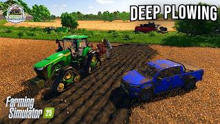 BACK TO BUSINESS | 150 HECTARES Deep Plowing &amp; Mega Harvest | Saxlingham | FS25 Timelapse