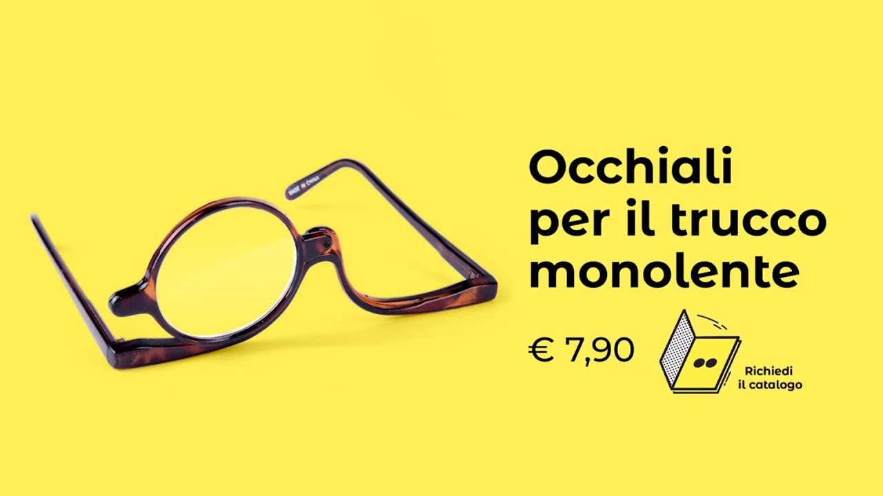 Occhiali per trucco monolente 