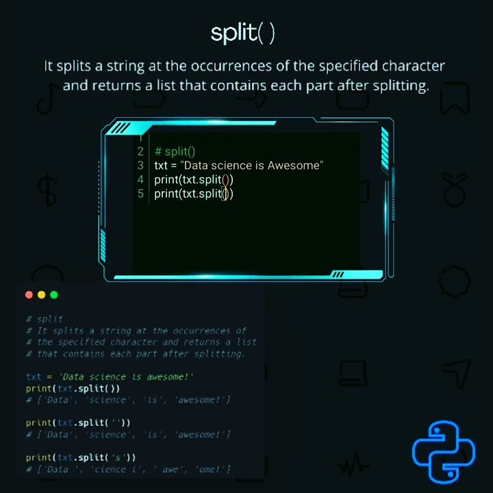 split( ) | python tutorial #shorts #python #pythonprogramming - YouTube