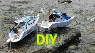 How to make rc Boat & yatch from cardboard - DIY