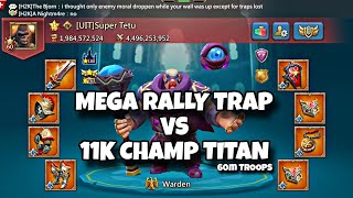 SUPER TETU THINKS HE CAN BURN MY TRAP !!!| #lordsmobile #rallytraplordsmobile