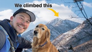 Solo Winter hiking one of Salt Lake City&#39;s iconic trails with my golden retriever