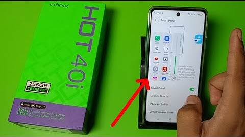 infinix hot 40i: set smart panel - smart sidebar shortcut settings | @infomobile