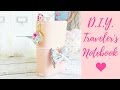 DIY Traveler's Notebook Tutorial | How To Make a No Sew Faux Leather TN | Hobonichi Cover Diy A6