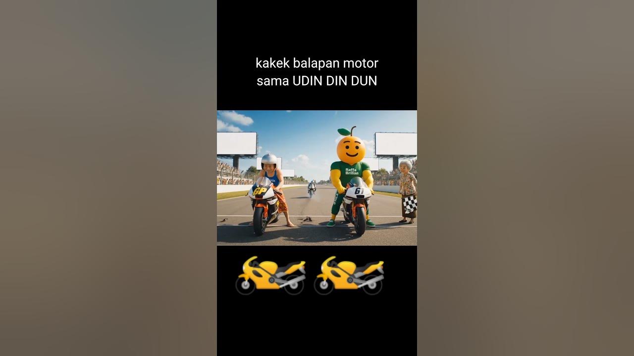 Italian brainrot: udin din dun & kakek balapan motor #shorts #udindindindindunmadindindindun #veo3
