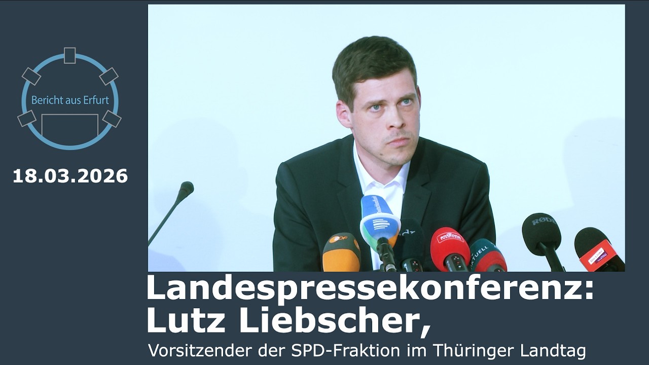 In der Landespressekonferenz: Lutz Liebscher, Vorsitzender der SPD-Fraktion im Thüringer Landtag