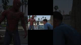 spiderman attacks franklin and lester  #gta #gaming #gtav