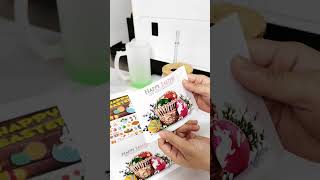 A3 uv sticker dtf printer#easter#UV transfer cup wraps