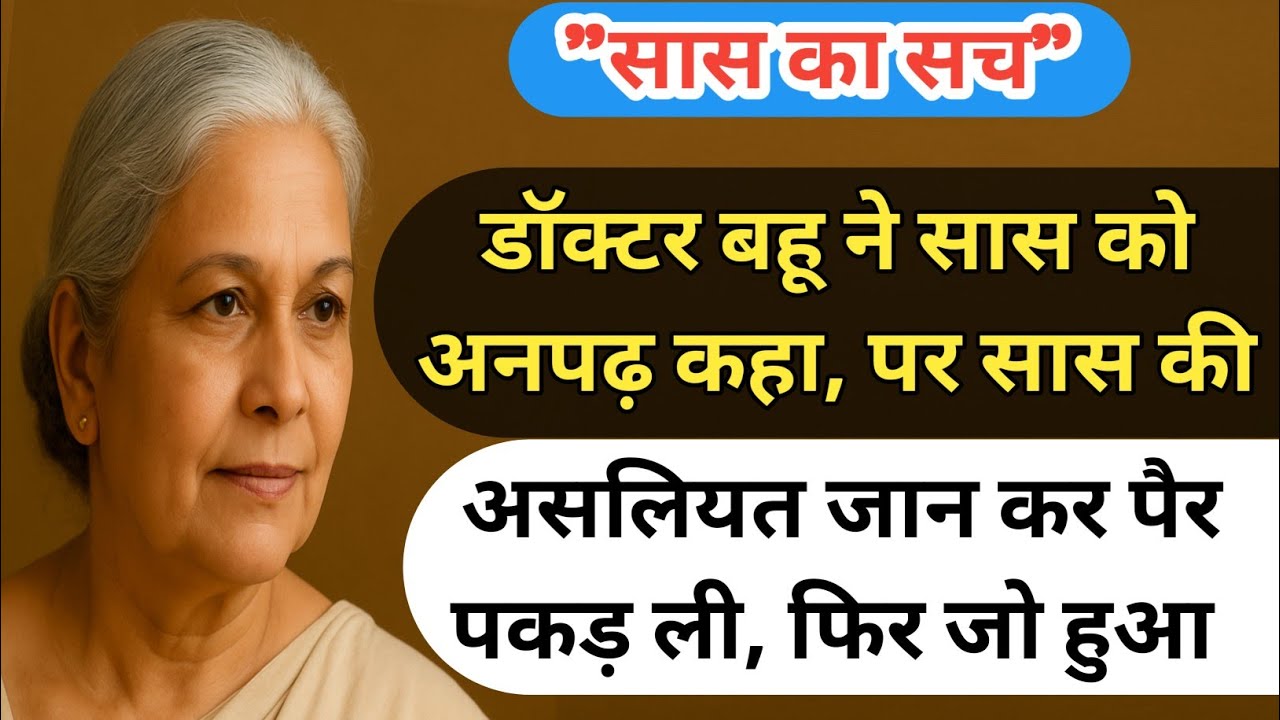 डॉक्टर बहू ने सास को अपमानित किया... पर सास की असलियत जानकर पांव में गिरकर रोने लगी, फिर जो हुआ