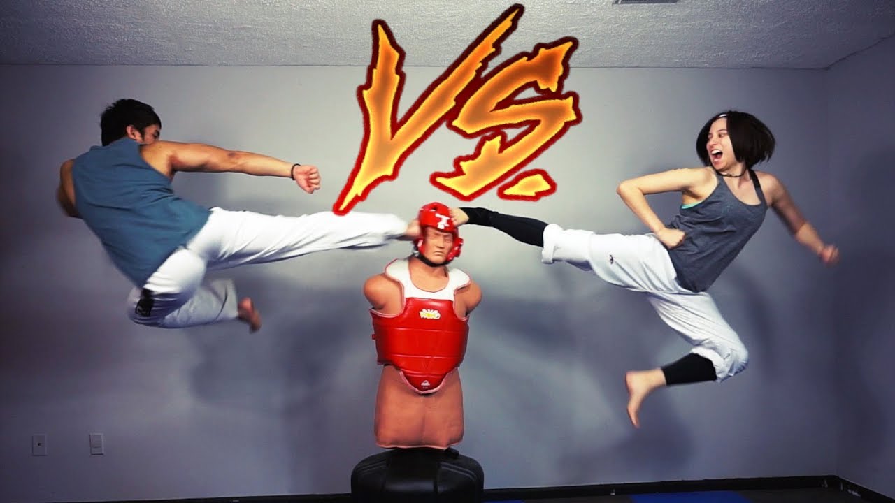 TKD Kicking Challenge Husband VS Wife YouTube