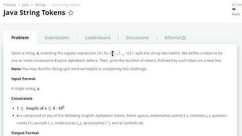 Java String  - String Tokens