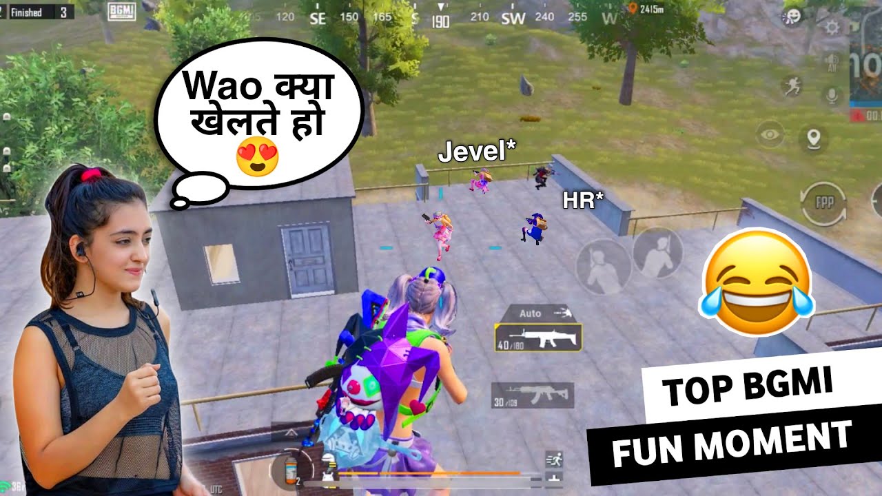 @truhr And @Jevelu Dono Ko Mara😂Or HR Ne Aarzu Ko Mara BGMI Funny Moment And Funny Commenatary.