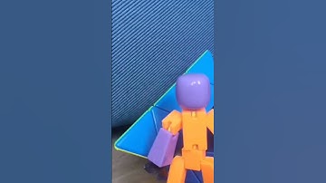 Stikbot solves pyraminx! #stopmotion #stikbot #rubikscube #fyp