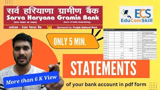 Sarva Haryana Gramin Bank Statement Pdf Net Banking Educomskill