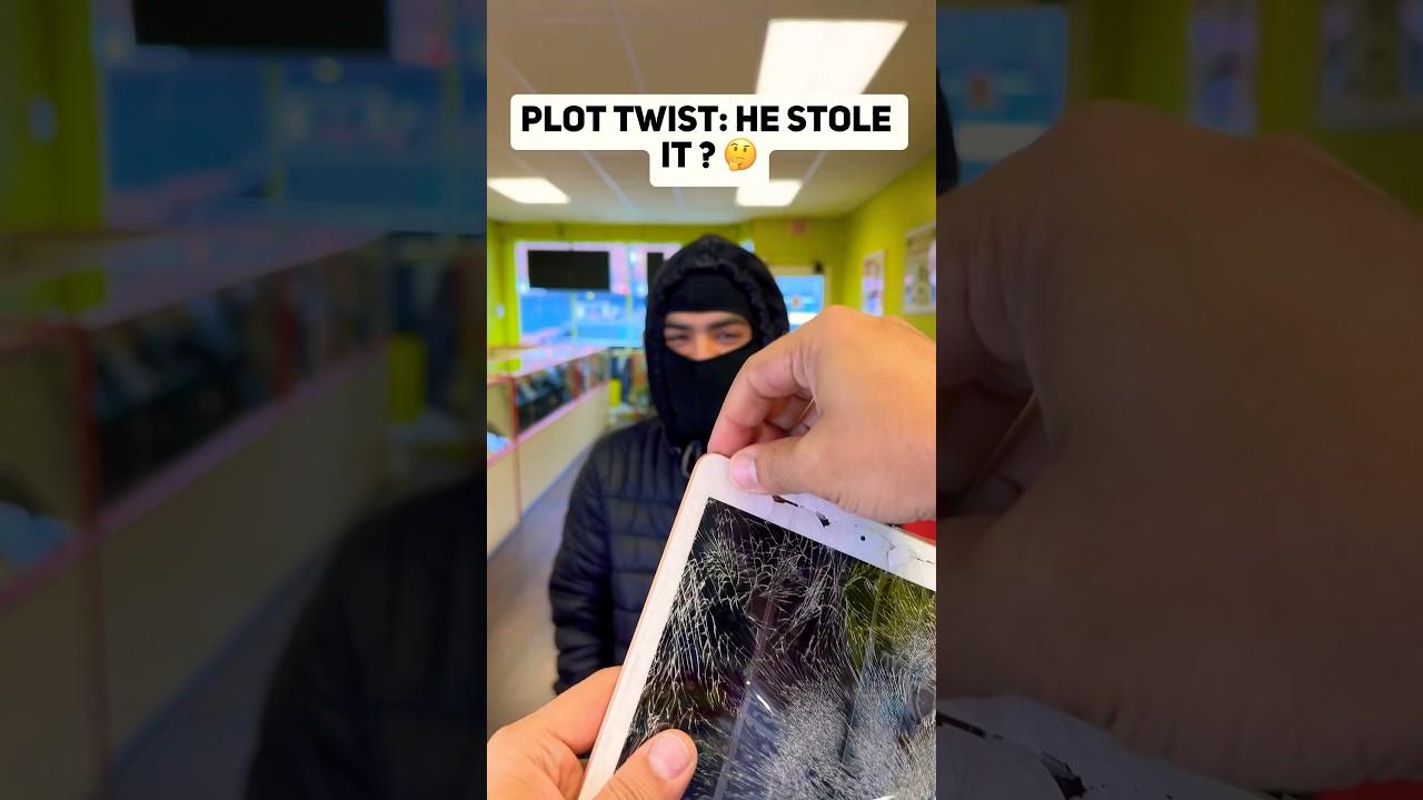 Он украл iPad и хотел его починить 😱🤔 