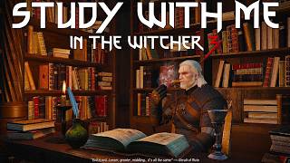 Study With Me In The Witcher 3 | Novigrad Books & Scrolls | Pomodoro 25/5