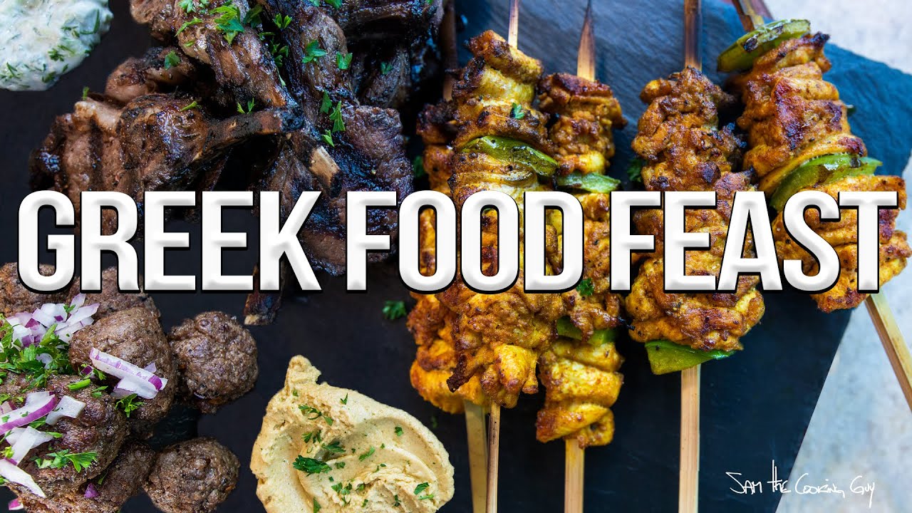 ⁣Greek Food Feast - Ft. Grilled Chicken, Lamb + Beef! | SAM THE COOKING GUY 4K