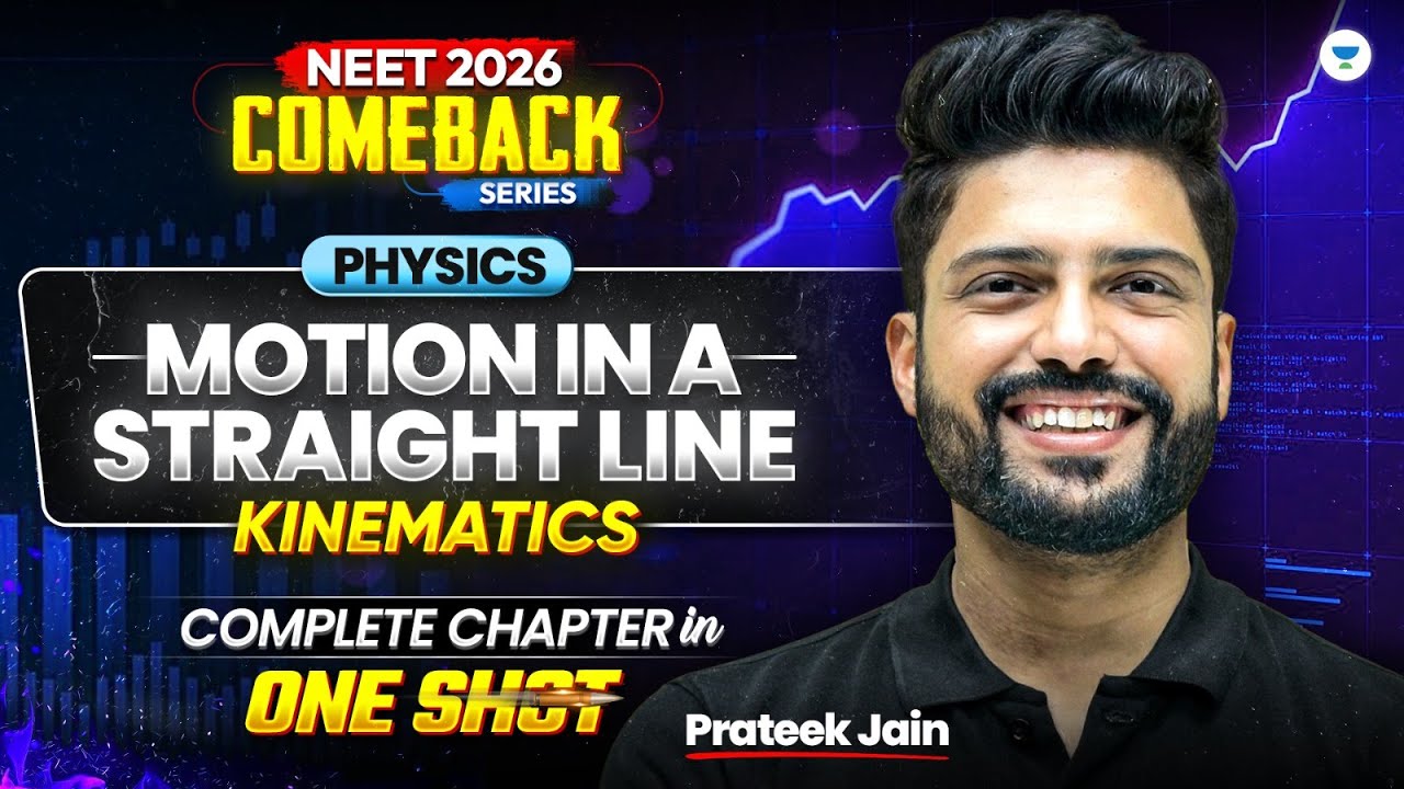 NEET 2026 Physics | Kinematics One Shot with PYQs | Motion in a Straight Line | Prateek Jain