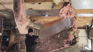 Rat Crap Ceiling Removal Garage Remodel To Fit 4 Post Lift