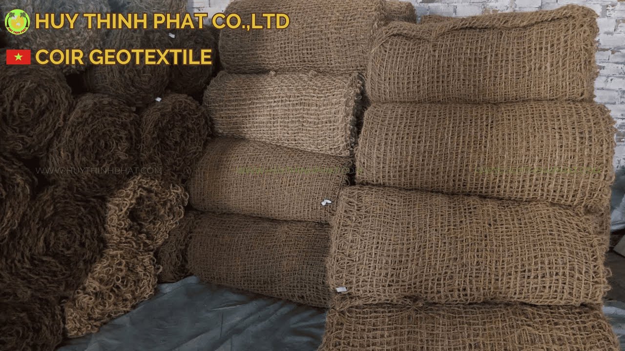 Coir Geotextile | Slope Stabilization & Anti-Erosion Solution | HUY THINH PHAT CO.,LTD