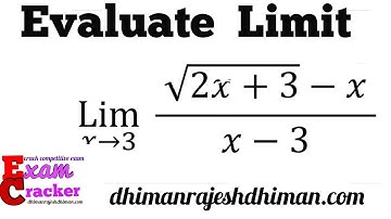 HOW to find Limit of Square Root functions,limit of 0/0 form