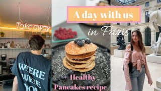 Playing tourists in Paris W/ Davide Maccari + Healthy Pancake recipe || Julie Tuzet