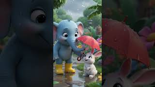 🐘☔ The Elephant and the Tiny Umbrella | A Cute Rainy Adventure 🌈