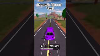 Renesis Speed Test #asimo3089 #roblox #jailbreak #robloxedit #shorts