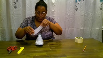 Taping a Shoe Last