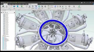 Model Le Rhone 9C CAD view