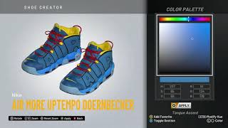 NBA 2K20 Shoe Creator - Nike Air More Uptempo 