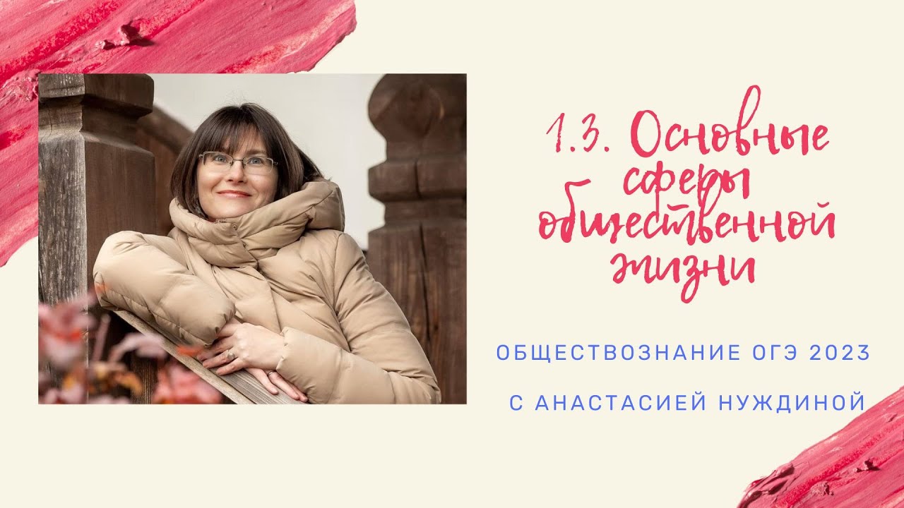 1.3 Основные сферы общественной жизни. Обществознание ОГЭ-2023 - YouTube