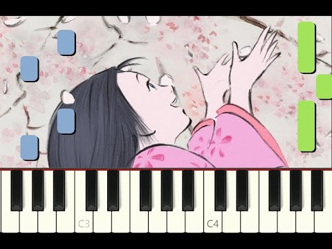 Piano Tutorial WARABE UTA From The Tale Of The Princess Kaguya かぐや姫の物語 Ghibli 2013