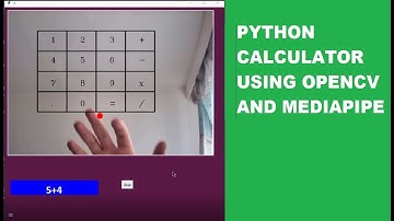 Python calculator using opencv and mediapipe