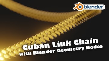 Procedural Cuban Link Chain / Necklace - Blender Geometry Nodes