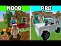 Minecraft - NOOB vs PRO : SUPER FAMILY CAR BATTLE in Minecraft Animation