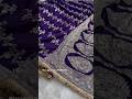 💜 Wine ahade mashru silk Banarasi saree with beautiful stone work and a lace border ✨ #saree