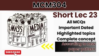 MCM304 Short Lecture 23_Highlighted Questions_Short Lectures_Final Term_Full Detail In Short Time