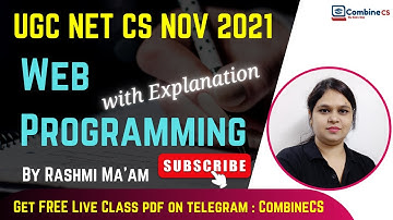 Web programming UGC NET Computer Science 2021 Solutions | NTA UGC NET 2022 | Rashmi Ma