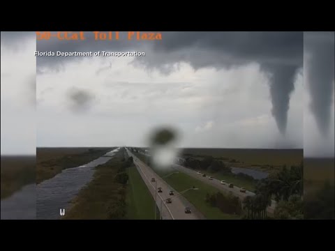 WATCH: Florida traffic cam captures tornado ahead of Hurricane Milton ...