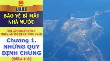 Luật Bảo Vệ Bí Mật Nhà Nước 2018 - Chương 1. NHỮNG QUY ĐỊNH CHUNG (Điều 1-6)