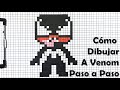 Cmo dibujar a venom 8 bit o pixel art tutorial paso a paso