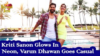 Kriti Sanon Glows In Neon, Varun Dhawan Goes Casual
