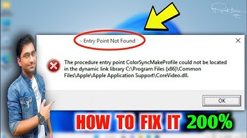 How to Fix Entry Point Not Found Error in Windows 11, 10, 8, 7 | Dynamic Link Library Issue Solved