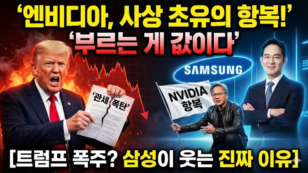 엔비디아항복한 사상초유의사태,한국이부르는게 값이다.[트럼프폭주? 삼성이웃고있는 진짜이유]
